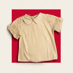 Vanilla Ruffle-Sleeve Blouse